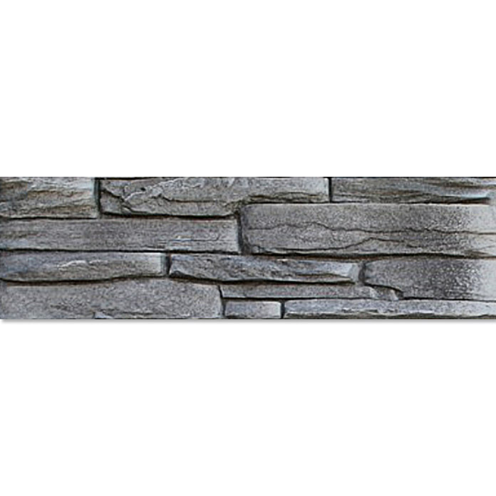 Steenstrip Sootblack (11,2 x 39 cm, Antraciet, Steenlook)