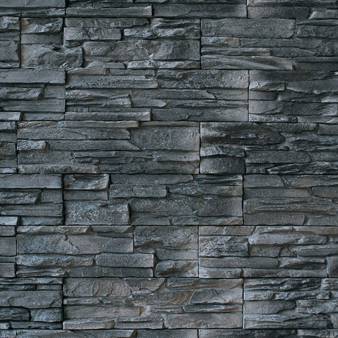 Steenstrip Sootblack (11,2 x 39 cm, Antraciet, Steenlook)